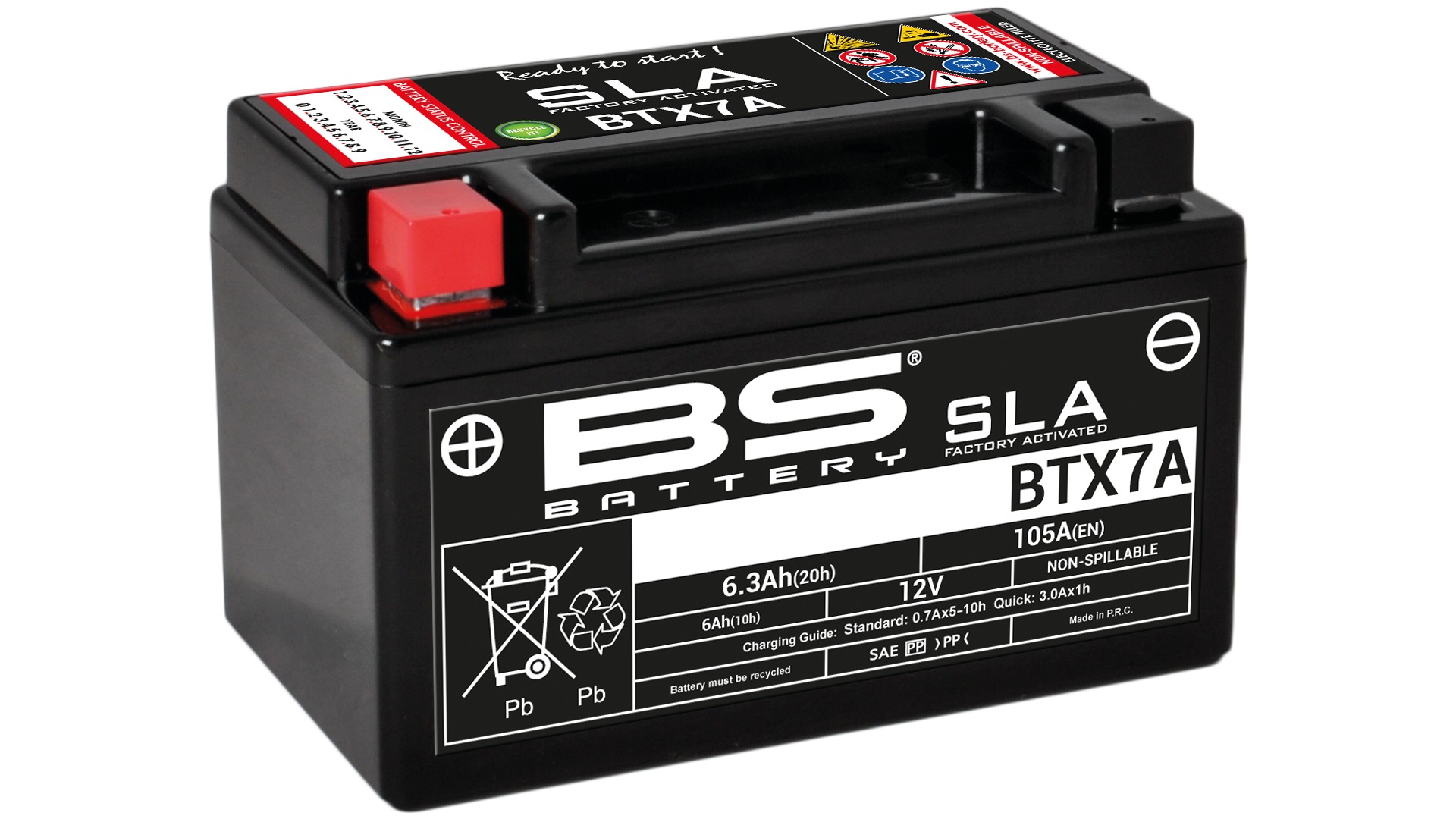 Batterie BTX7A-BS 12V/6,3Ah SLA